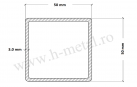 Teava patrata zincata 50x50x3 mm 1